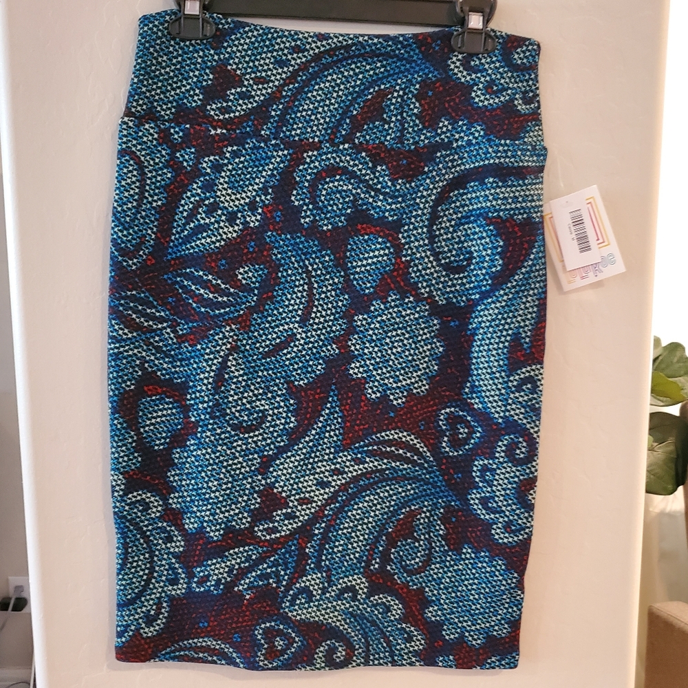 Lularoe Cassie Pencil Skirt Paisley print, NWT